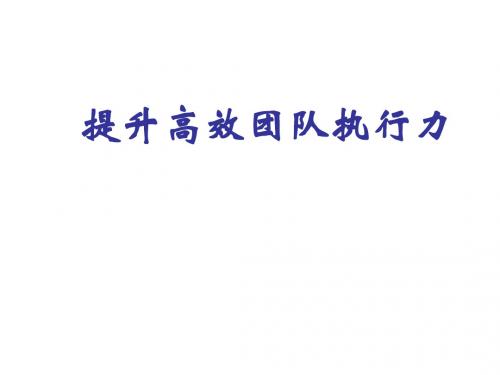 CEO管理运营之道经典实用课件之七十七：总裁执行力培训-PPT文档资料