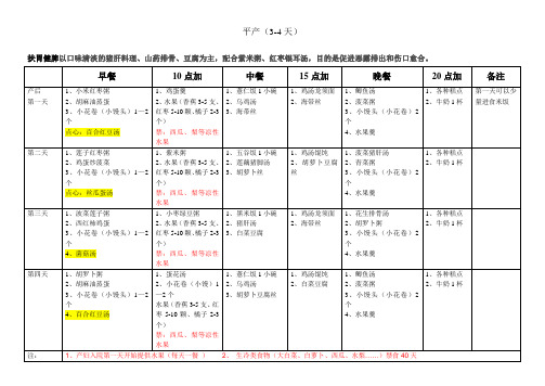 产后营养餐