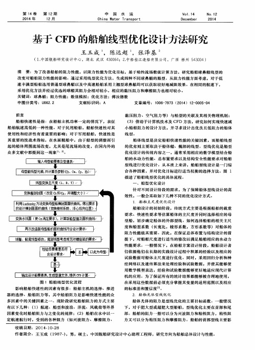 基于CFD的船舶线型优化设计方法研究