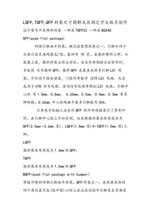 LQFP,TQFP,QFP封装尺寸图解及区别