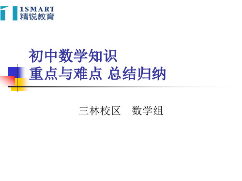 初中数学知识和重难点总结归纳