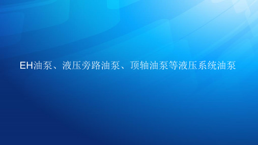 2019年EH油泵、液压旁路油泵、顶轴油泵等液压系统油泵