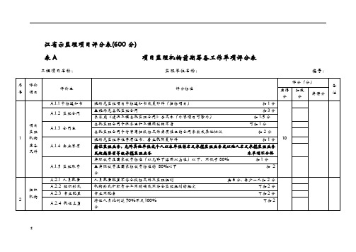 江苏省示范监理项目评分表(600分表)