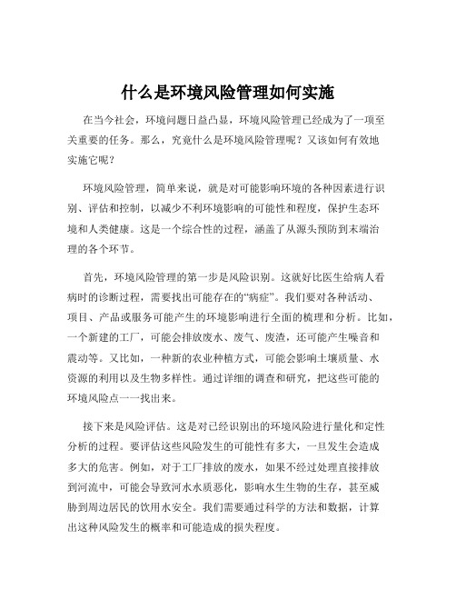 什么是环境风险管理如何实施