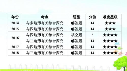 2019年安徽数学中考二轮复习专题六：几何综合问题课件