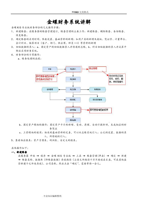 金蝶KIS专业版最新操作手册范本