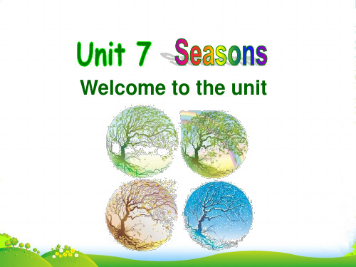 牛津译林八年级英语上册Unit 7 Seasons welcome 课件(共41张PPT)