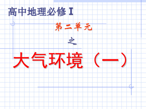 湘教版高中地理必修一第二章第三节《大气环境》优质课件)(共23张PPT)