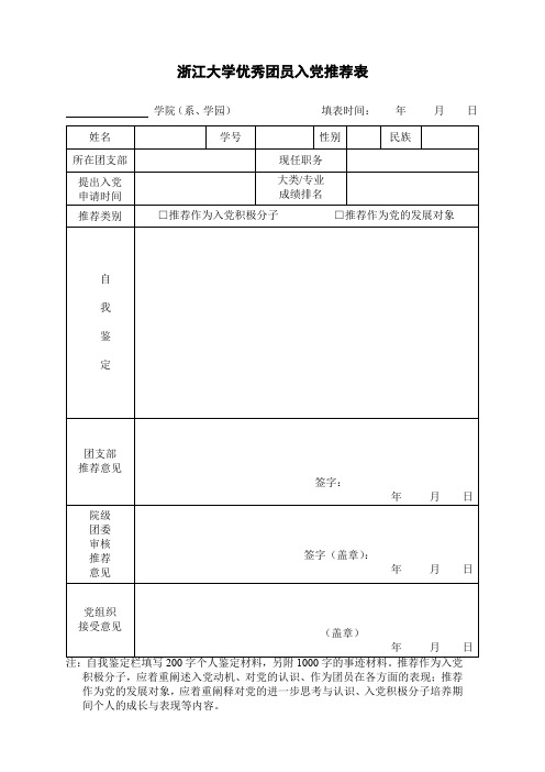 优秀团员推荐表.doc