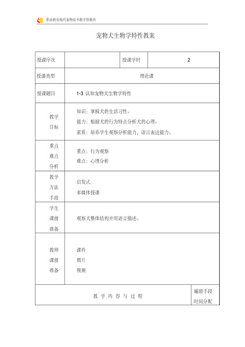 宠物犬生物学特性(精)