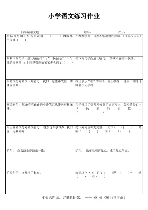 小学四年级语文学习天地I (28)