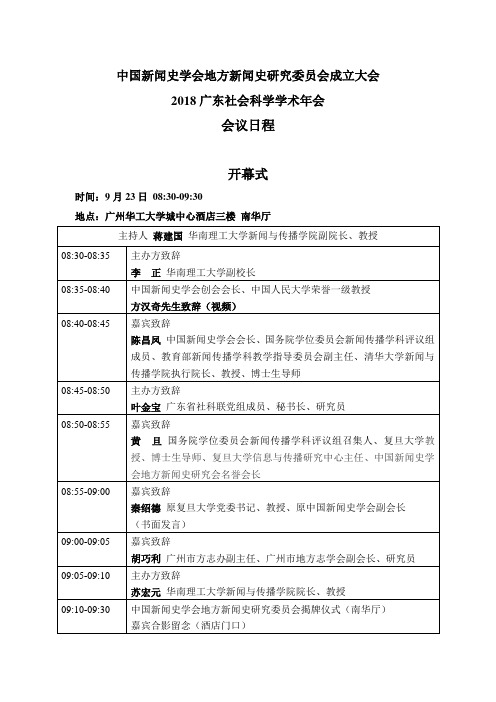 中国新闻史学会地方新闻史研究委员会成立大会