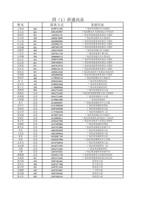 四(1)通讯录