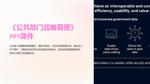 《公共部门战略管理》课件