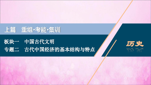 (浙江选考)2020版高考历史大二轮复习上篇板块一专题二古代中国经济的基本结构与特点课件人民版