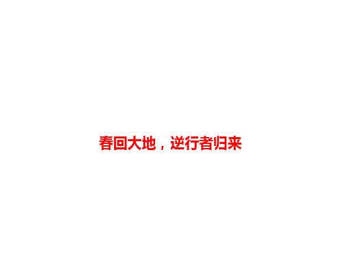 2020年高考语文最新作文素材：春回大地,逆行者归来