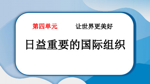 最新部编版道德与法治小学六年级下册《 日益重要的国际组织》精品教学课件