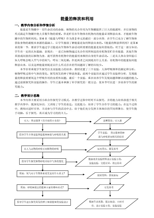 能量的释放和利用教案