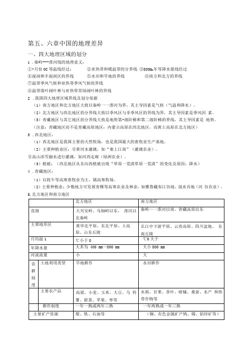 粤教版八年级下册地理知识点