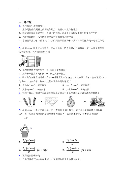 高一上学期10月月月考考试(物理)含解析