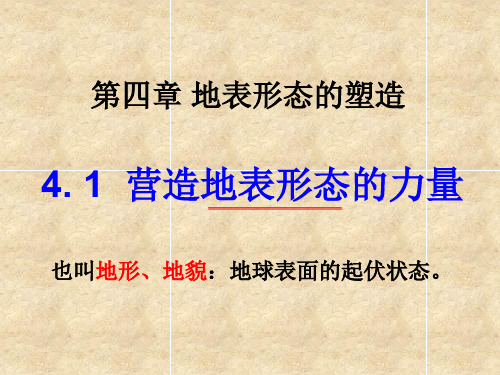 4.1  营造地表形态的力量”