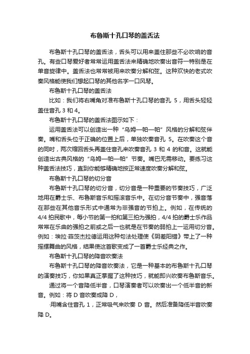 布鲁斯十孔口琴的盖舌法