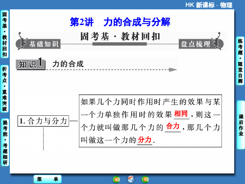 2014新坐标物理一轮复习课件-第二章 相互作用 2