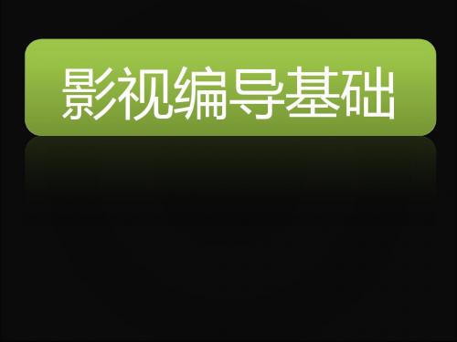 影视编导基础-PPT文档资料