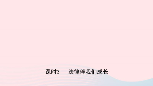 河北省2021年中考道德与法治专题复习二课时3法律伴我们成长课件