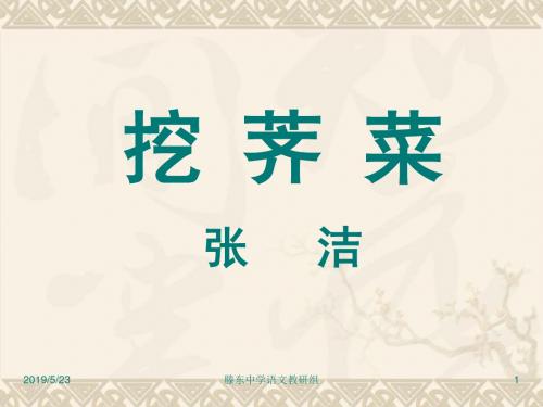 北师大版九上《挖荠菜》课件