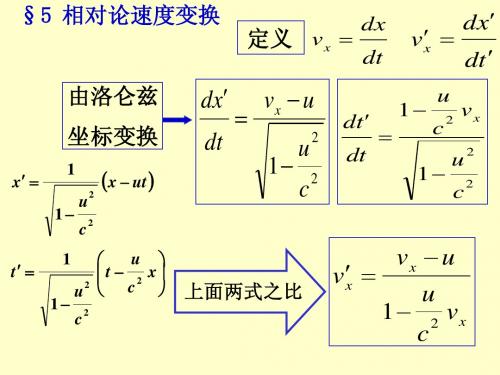 第6章    狭义相对论课件