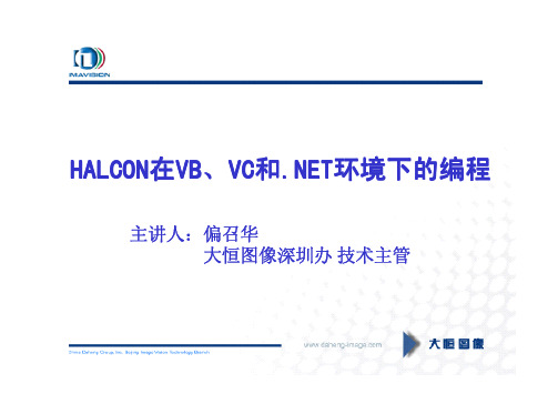 如何在VB、VC和.NET中使用halcon