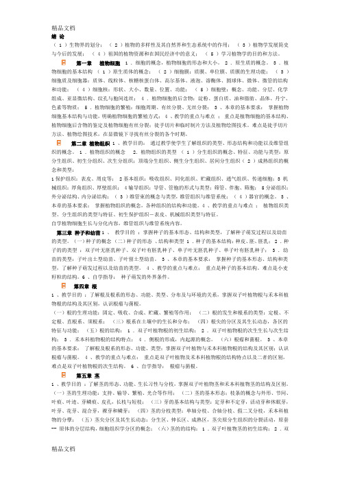 (整理)黑龙江专升本植物学考试大纲练习题