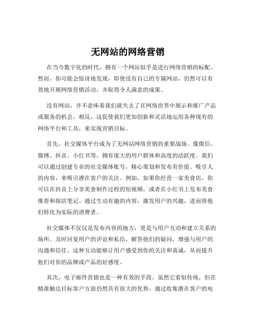 无网站的网络营销