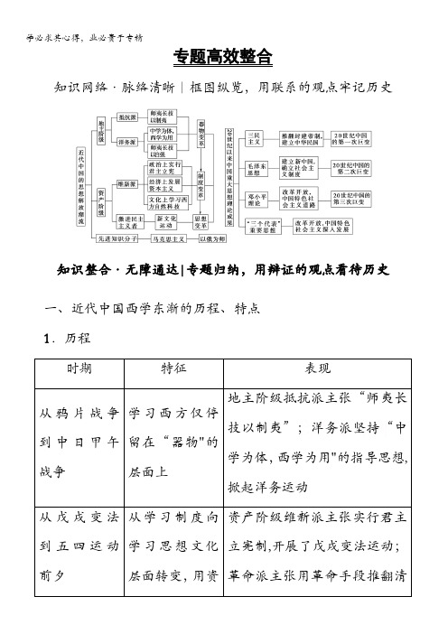 2018人民版历史高考一轮复习文档专题13专题高效整合含答案