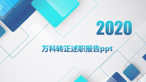 万科转正述职报告ppt