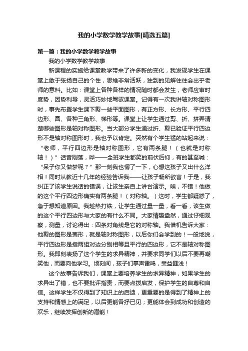 我的小学数学教学故事[精选五篇]