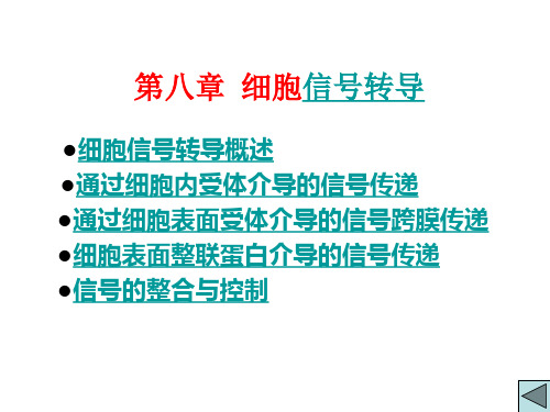 《细胞生物学》教学课件：08 细胞信号转导