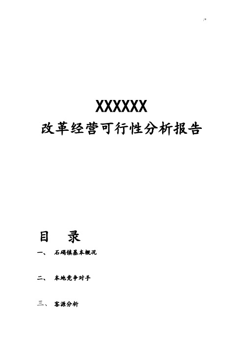 KTV改革经营可行性汇报材料结果汇报