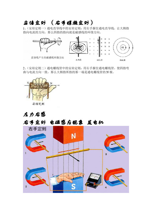 安培定则_左手定则_右手定则