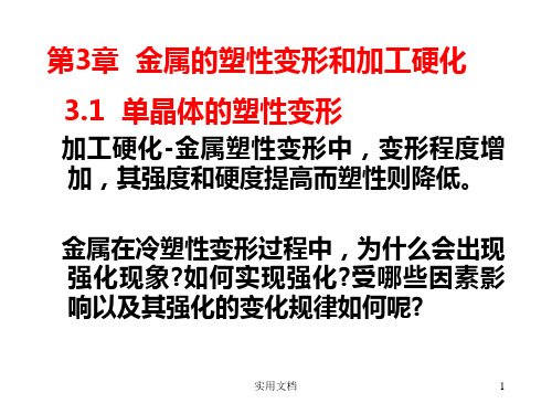 第3章  金属的塑性变形和加工硬化