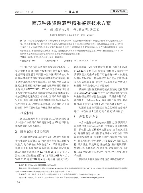 西瓜种质资源表型精准鉴定技术方案