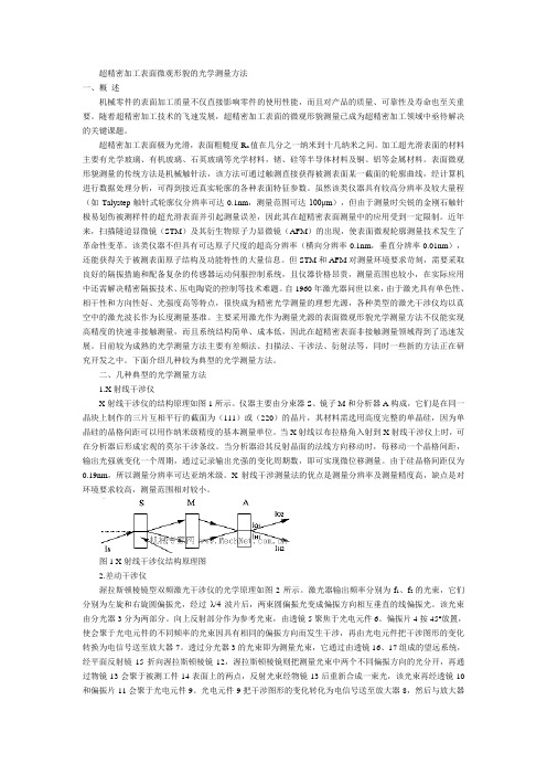 超精密加工表面微观形貌的光学测量方法