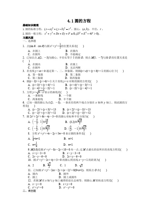 圆的方程 知识点总结及典例