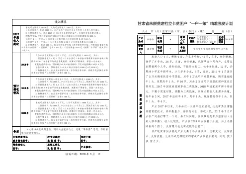 (完整word版)未脱贫户“一户一策”精准脱贫计划电子版样板(word文档良心出品)