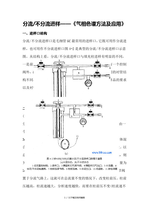 分流进样与不分流进样