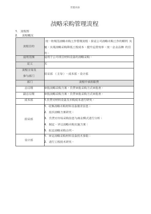 4战略采购管理流程