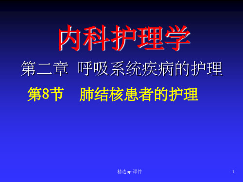 《肺结核患者的护理》PPT课件