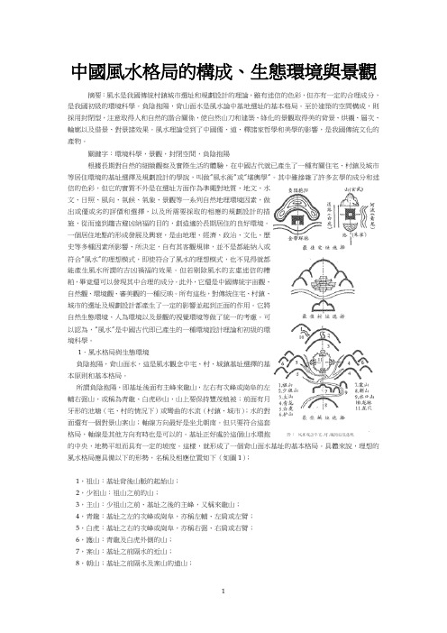 中国风水格局的构成、生态环境与景观