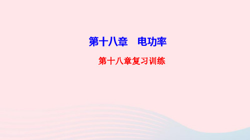 物理九年级全册第十八章电功率复习训练作业课件 新人教版